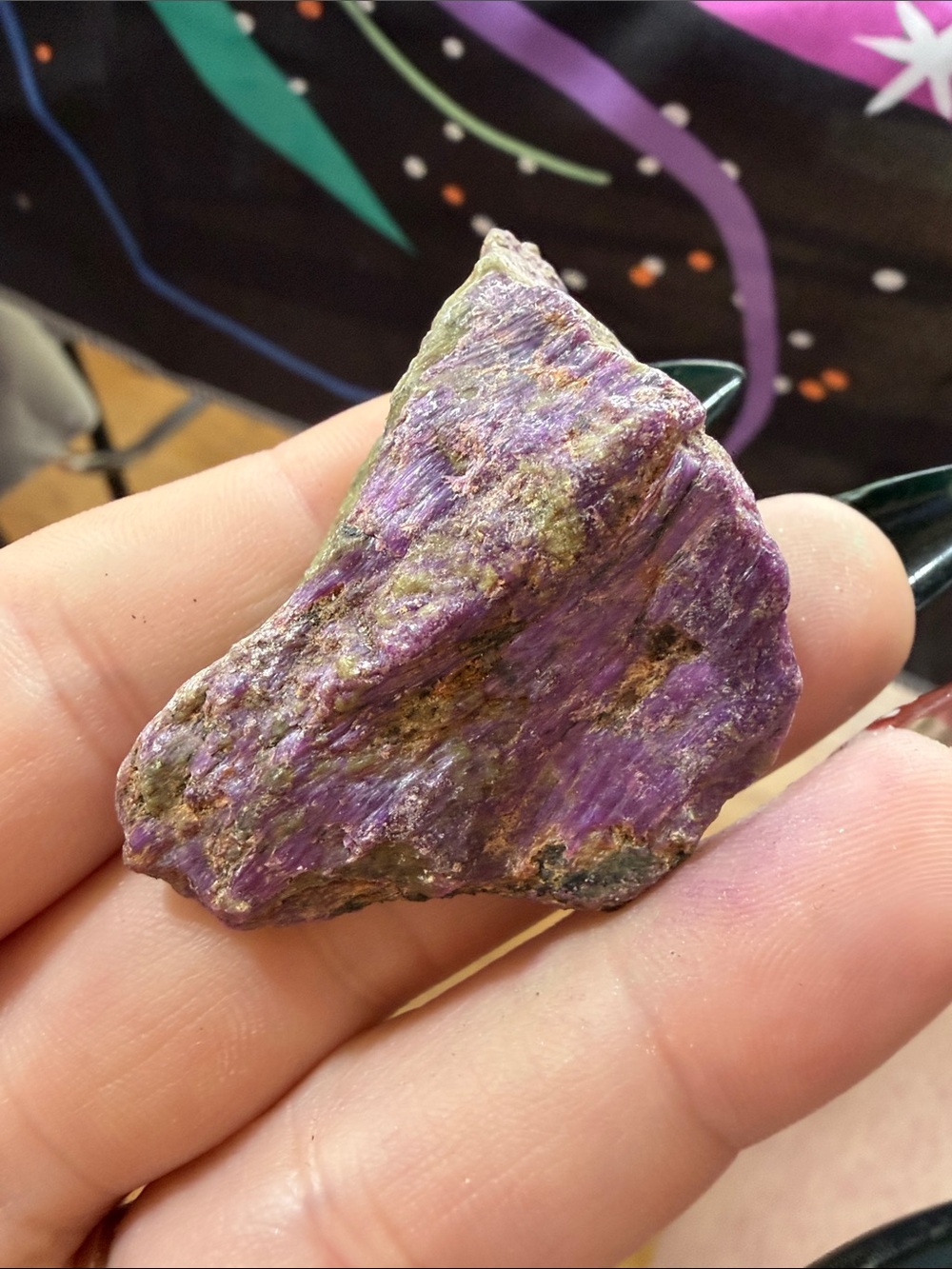 Natural Purple Decorative Stone Accent - Vibrant Purple Home sugalite